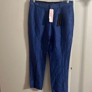 BNWT banana republic Avery blue work casual pants slacks size 0 P